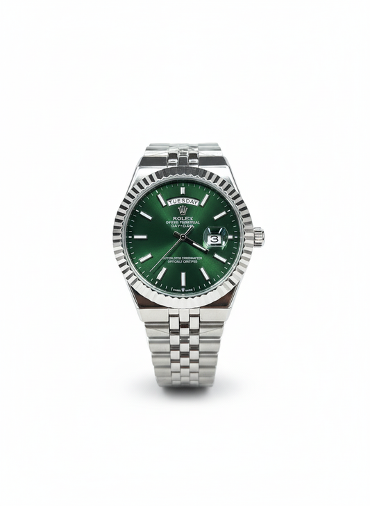 Rolex Multi Dial Day-Date Watch - Stainless Steel
